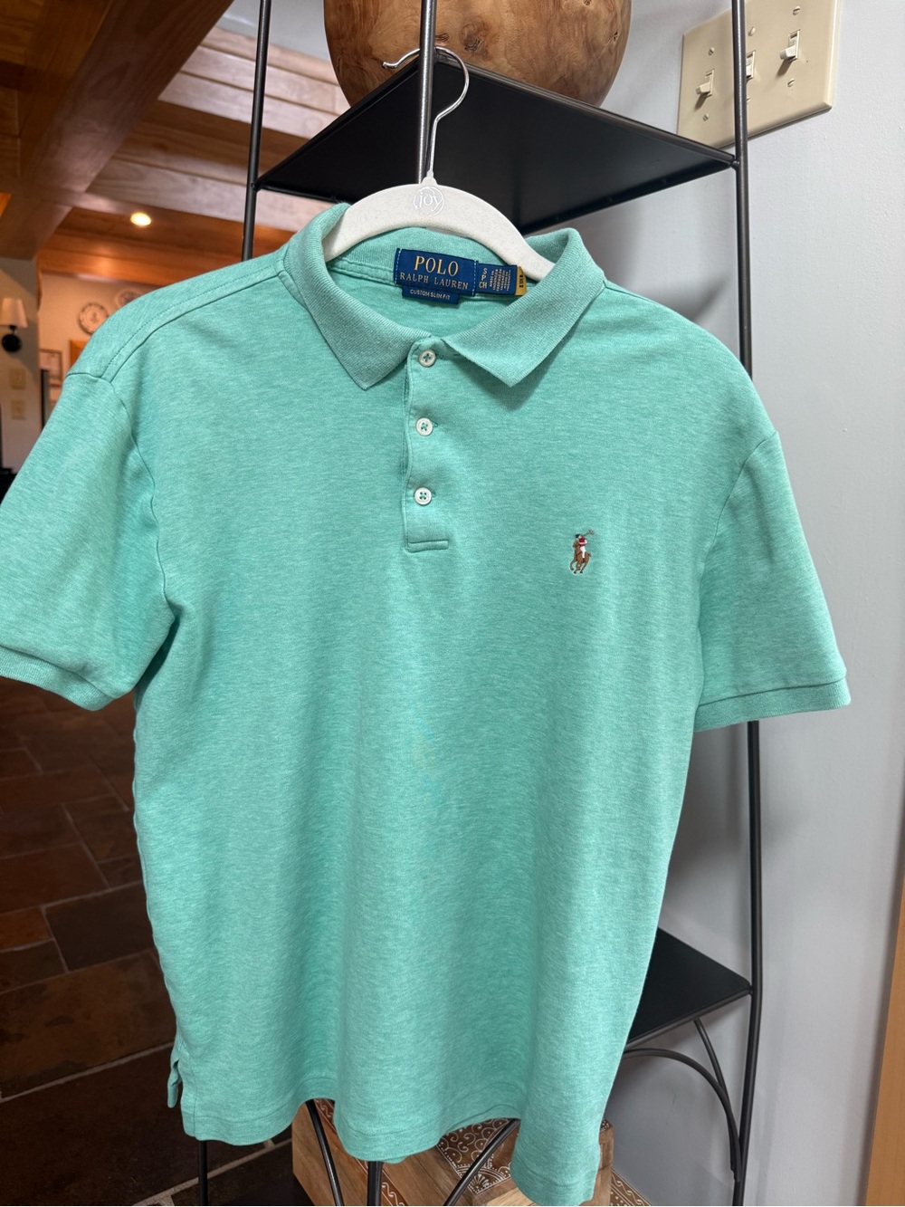 Ralph Lauren Polo Shirt in Mint Green with Embroidered Pony